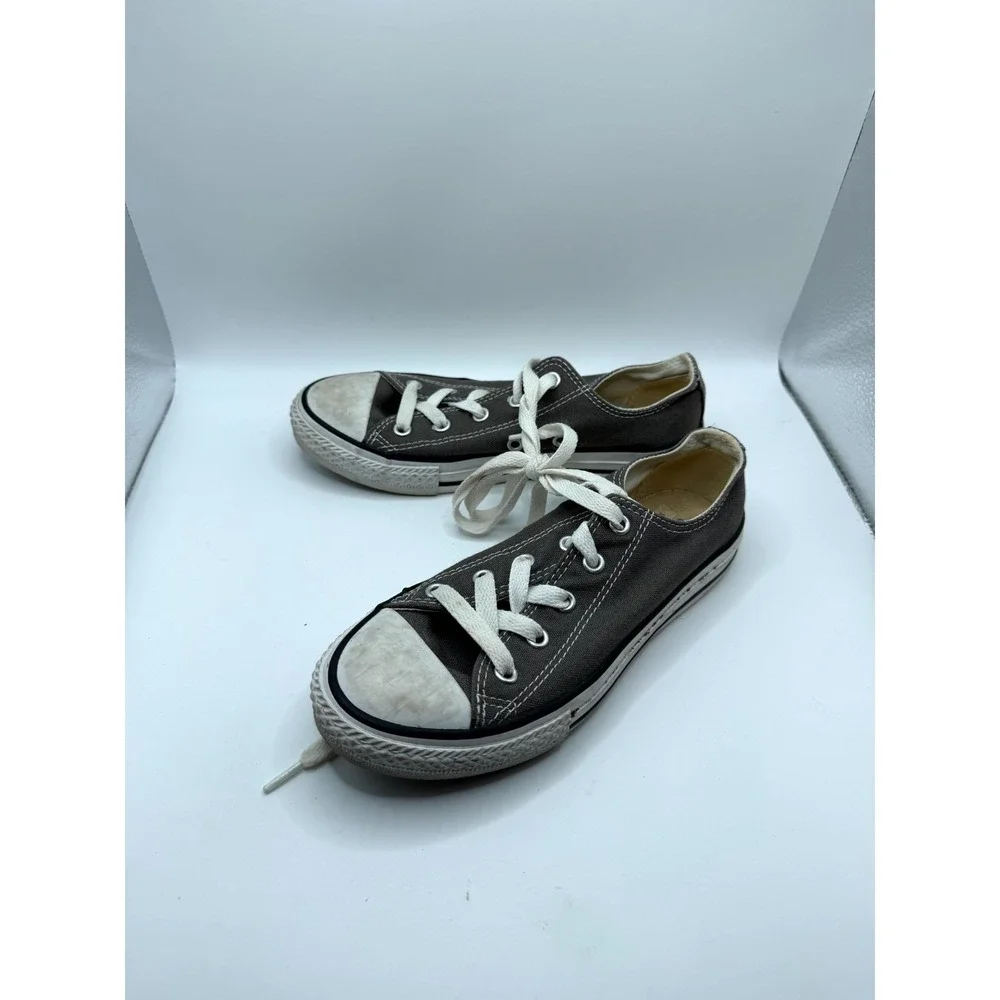 Converse Chuck Taylor All Star Ox PS‎ 3J794 Kids 2 Sneaker Charcoal Canvas Shoes